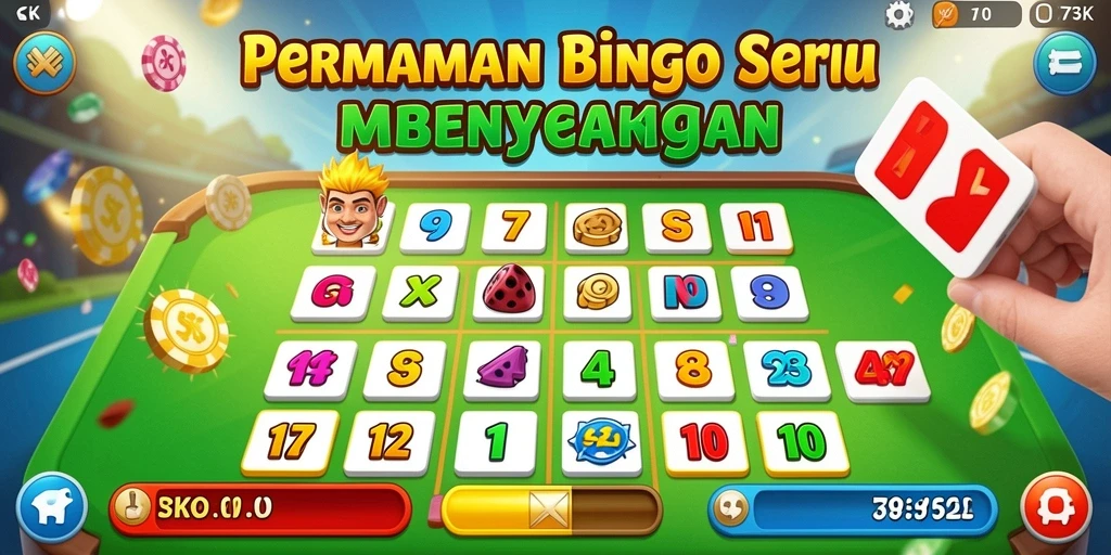 Screenshot menunjukkan pemain menikmati permainan Bingo yang seru di 73K.