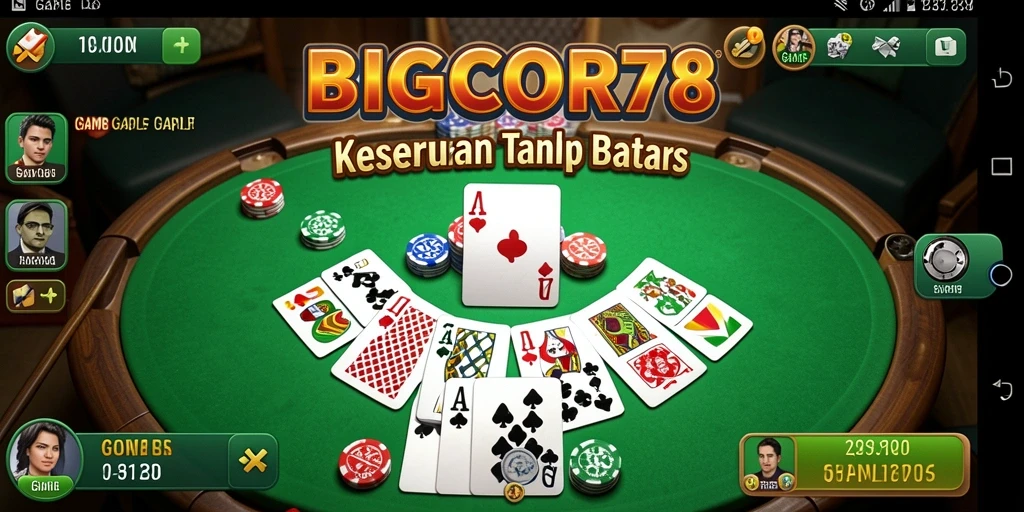 Tampilan gameplay Gaple di BIGCOR78 yang seru dan interaktif.