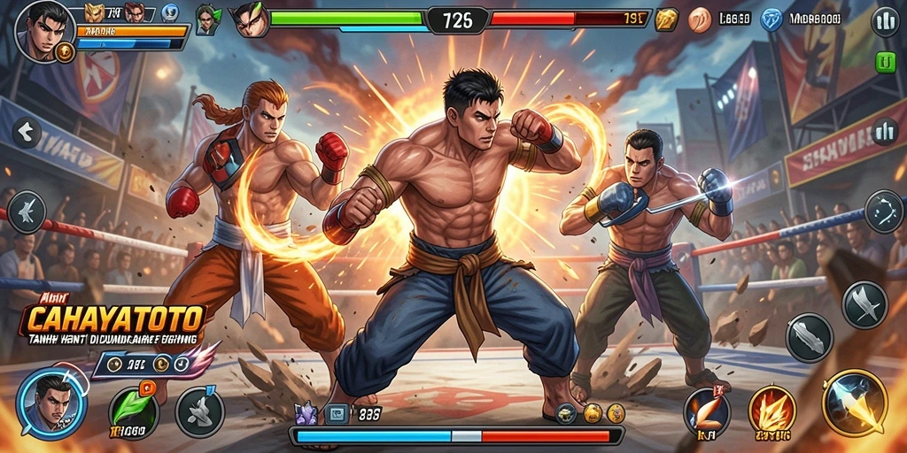 Gambaran gameplay seru CAHAYATOTO saat pertarungan berlangsung.