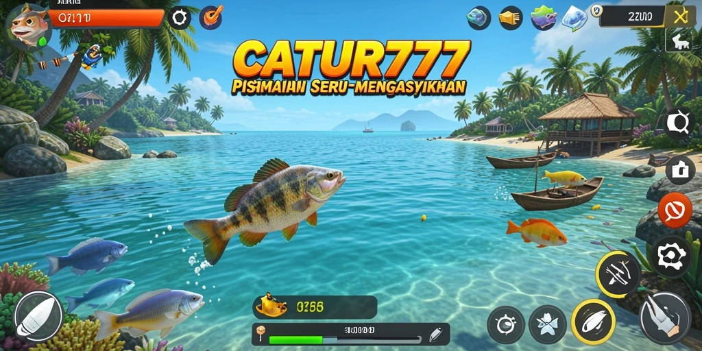 Gameplay menarik dengan berbagai ikan untuk ditangkap di CATUR777.