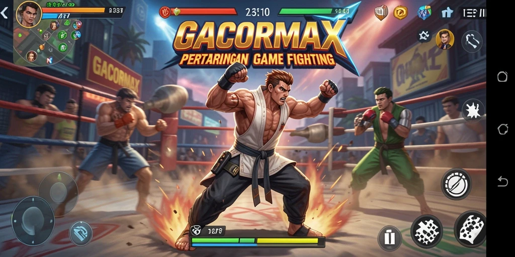 Screenshot gameplay GACORMAX dengan aksi pertarungan yang seru.