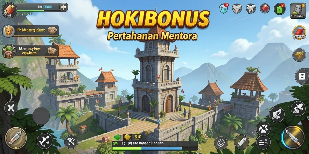 Tampilan gameplay HOKIBONUS yang mendebarkan dalam Tower Defense.