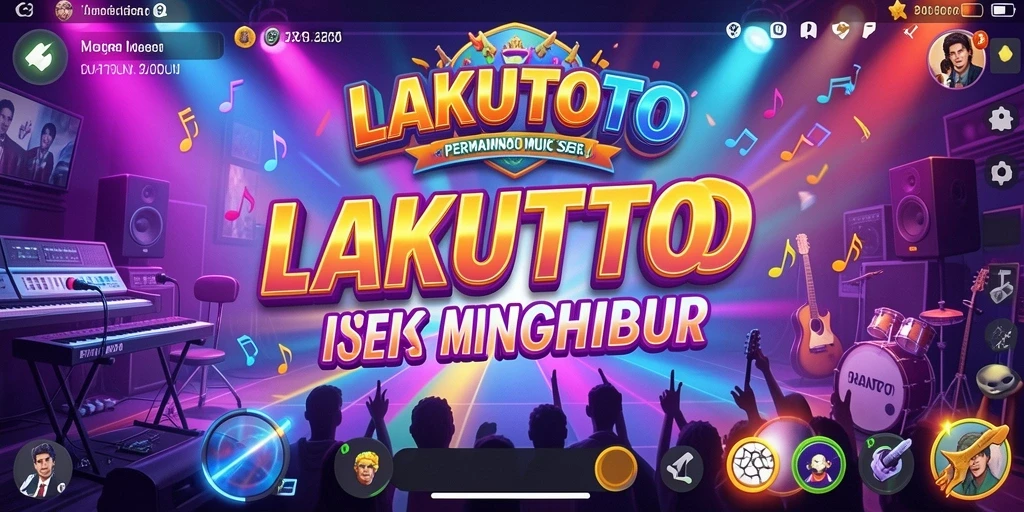 Screenshot gameplay LAKUTOTO menampilkan pengguna saat bermain lagu.