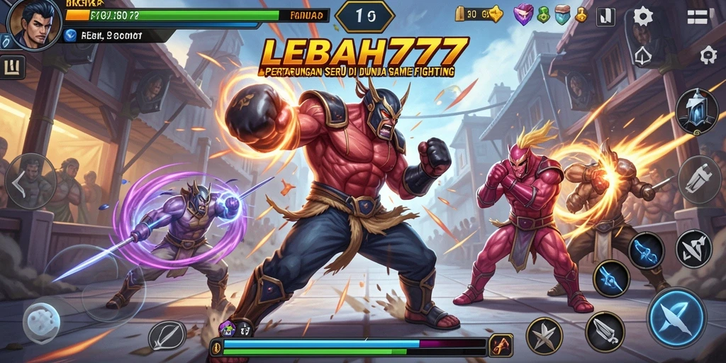 Tampilan gameplay LEBAH777 yang intens di arena Fighting.