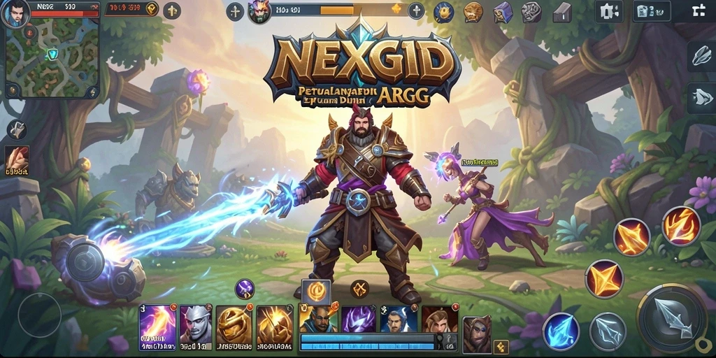 Tampilan gameplay NEXGID yang penuh aksi dan petualangan.