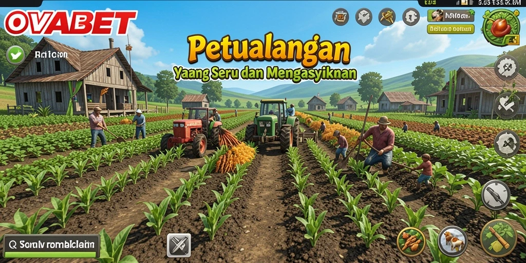Gameplay menakjubkan OVABET dengan lahan pertanian yang luas dan interaktif.