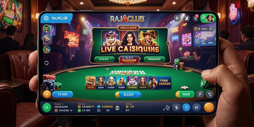 Tampilan menarik gameplay live di RAJACLUB.