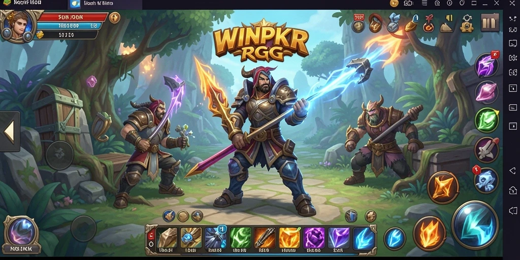 Tampilan gameplay <strong>WINPKR</strong> yang menawan dengan aksi RPG yang seru.